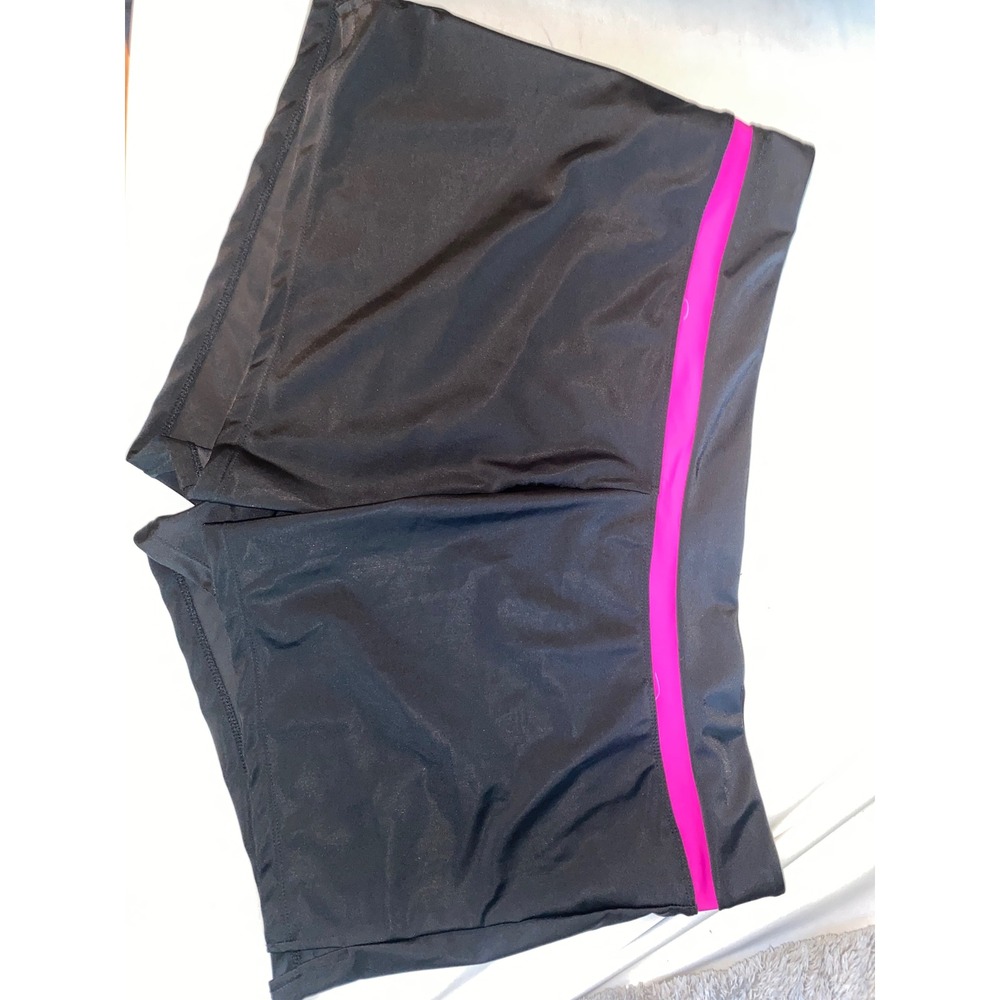 ZeroXposur Womens XXL Swim Shorts Black Pink Stripe Board Shorts with Liner